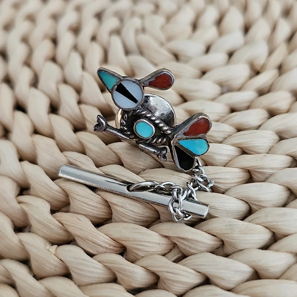 Vintage Zuni Sterling Silver Tie Tack - Picture 1 of 7